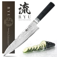 GOUGIRI Knives VG10 Gyuto Japanese Chefs Knife 8-Inch Ryu-Knives Premium Series Japanese Best Quality VG10 Steel with 33 Layers Damascus Blade, Premium Packaging